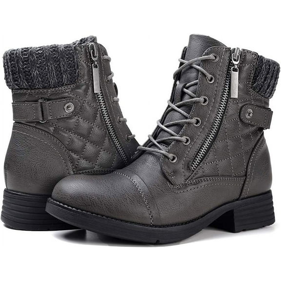 Women's Combat Boots Lace up Ankle Booties