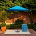 thumbnail image 3 of Kool 7.5 ft Outdoor Market Patio Umbrella with Crank, 6 Ribs, Sky Blue, 3 of 8