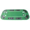 thumbnail image 2 of INO Design Foldable Poker Table Top Mat Green Felt Tabletop 3in1 for Poker Blackjack Craps, 2 of 13
