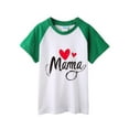 thumbnail image 2 of Atogsazn Toddler Girl Mother's Day Tshirt Kids Casual Colorblock Short Sleeve T-shirt Clothing Basic Top for Boy 01-Green 3-4 Years, 2 of 2