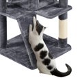thumbnail image 5 of 70in Tall Cat Tree for Indoor Cats, Multi-Level Cat Tower with Scratching Posts, Dangling Toys, Condos and Platforms, Pet Furniture for Climbing Sleeping Playing, Dark Gray, 5 of 5