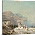 thumbnail image 1 of ARTCANVAS Gulf of Salerno Amalfi Canvas Art Print by Franz Richard Unterberger - Size: 36" x 36" (0.75" Deep), 1 of 9