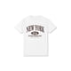 thumbnail image 1 of [Girl's Casual T-Shirt] White New York Print Girl's Casual T-Shirt | Short Sleeve Crew Neck, Medium Stretch Cotton Fabric, Regular Fit, Bold Lettering, Perfect for Spring & Summer, 1 of 6