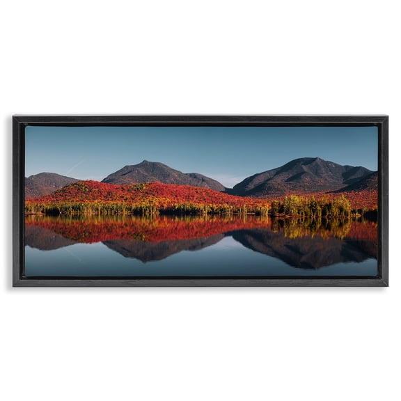 Stupell Industries Autumn Panorama Reflections Black Framed Floater Canvas Wall Art, design by Jonathan Zaharek