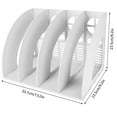 thumbnail image 2 of SAYEEC Magazine Holder Desk File Organizer Plastic 4 Compartment File Holder Folder Stand File Divider Document Cabinet Rack Book Storage Organizer Filling Box, 2 of 7