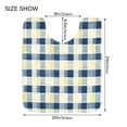 thumbnail image 2 of 2 Piece Soft Bathroom Rug Set Blue and Yellow Gingham Bath Mat and U-Shaped Toilet Contour Rug (16"x24"+20"x24"), 2 of 9