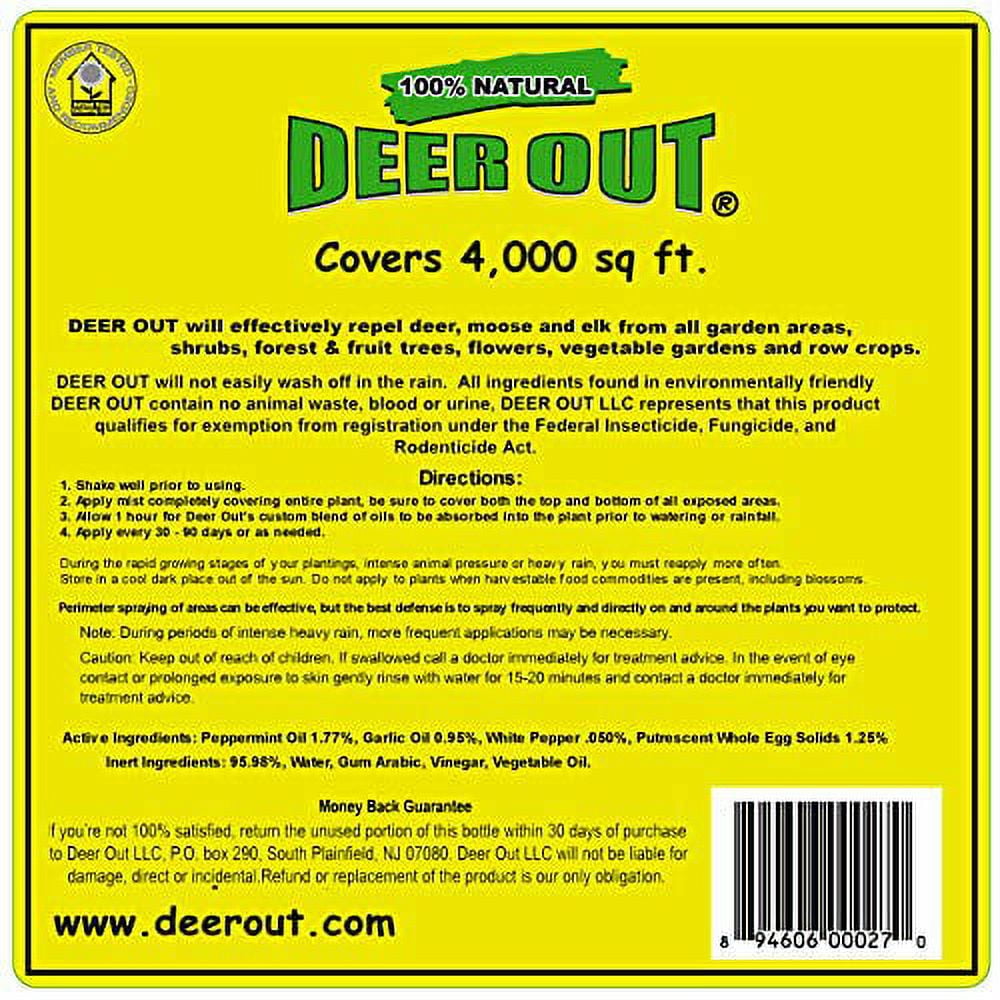 DEER OUT® 1 Gallon Ready-to-Use REFILL - Deer Repellent