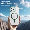 thumbnail image 4 of ELEHOLD for iPhone 16 Pro Max Case,Magnetic Compatible with Mag Safe Accessory Slim Thin Kickstand Shockproof Transparent Bumper Cover Non-Yellowing Shock-Absorbent Case for iPhone 16 Pro Max,Green, 4 of 8