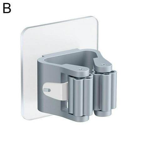

Mop Holder Hanger Clip Broom Cane Duster Shower Utensils Closet Door Garage Trip
