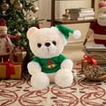 thumbnail image 3 of wsevypo Christmas Plush Bear Toy, Enchanting Cartoon Doll with Holiday Hat Presents, 3 of 6
