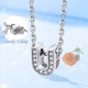 thumbnail image 3 of Collar de plata esterlina Silvora inicial con circonita cúbica letra U colgante para niñas adolescentes, 3 of 8