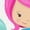 AA-White, variant on Cute Mermaid, Little Mermaid, Pink Hair, Dolphin Girls Baby T-Shirt