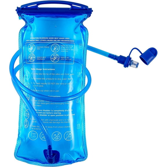 ICE Hydration Bladder, 2 L Water Bladder BPA Free, 3 Liter Large Opening Water Reservoir, Leak Proof Military Water Storage Bladder Bag for Cycling Hiking Camping Biking Running