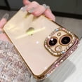 thumbnail image 1 of Funda transparente de lujo con purpurina y diamantes para iPhone 13 11 12 14 Pro Max Plus, funda de silicona suave para mujer a prueba de golpes Tan Jianjun unisex, 1 of 2