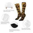 thumbnail image 5 of Zufioo Golden Leopard Glitter Print Long High Thigh Socks Knee-High Warm Stocking Women Boot Sock Leg Warmer High Socks for Daily Wear, Cosplay, 5 of 6
