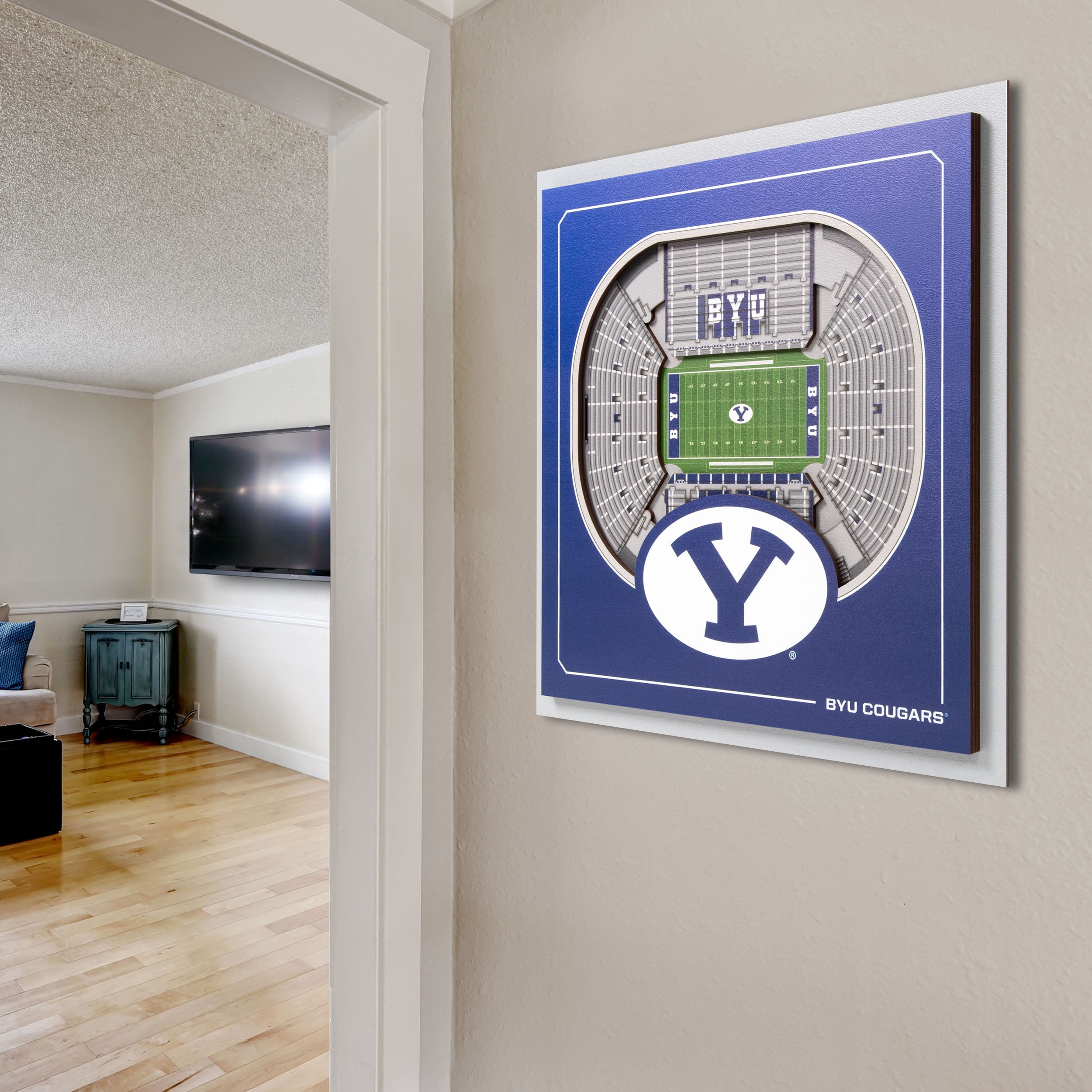 YouTheFan NCAA BYU Cougars Stadium Series 3D Wall Art