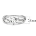 thumbnail image 2 of Luxe Jewelry Designs Women's Stainless Steel Engagement Ring with AAA Grade CZ - Size 7 (Pack of 2), 2 of 4