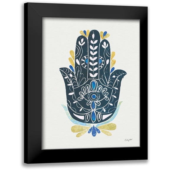 Prahl, Courtney 12x14 Black Modern Framed Museum Art Print Titled - Hamsa I Collage