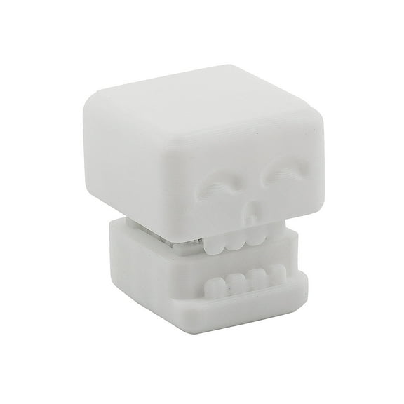 3/4" x 1 1/4" 3D-Printed Skeleton Skull Clicker Toys - 12 Pieces