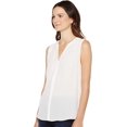 thumbnail image 2 of NYDJ Women's Sleeveless Pintuck Blouse, Optic White, Large, 2 of 2
