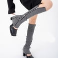 thumbnail image 5 of Aesthetic Punk Double Zippers Leg Warmers for Women Ribbed Elastic Fit Boot Covers Footless Long Socks Fashion Accessory, 5 of 8