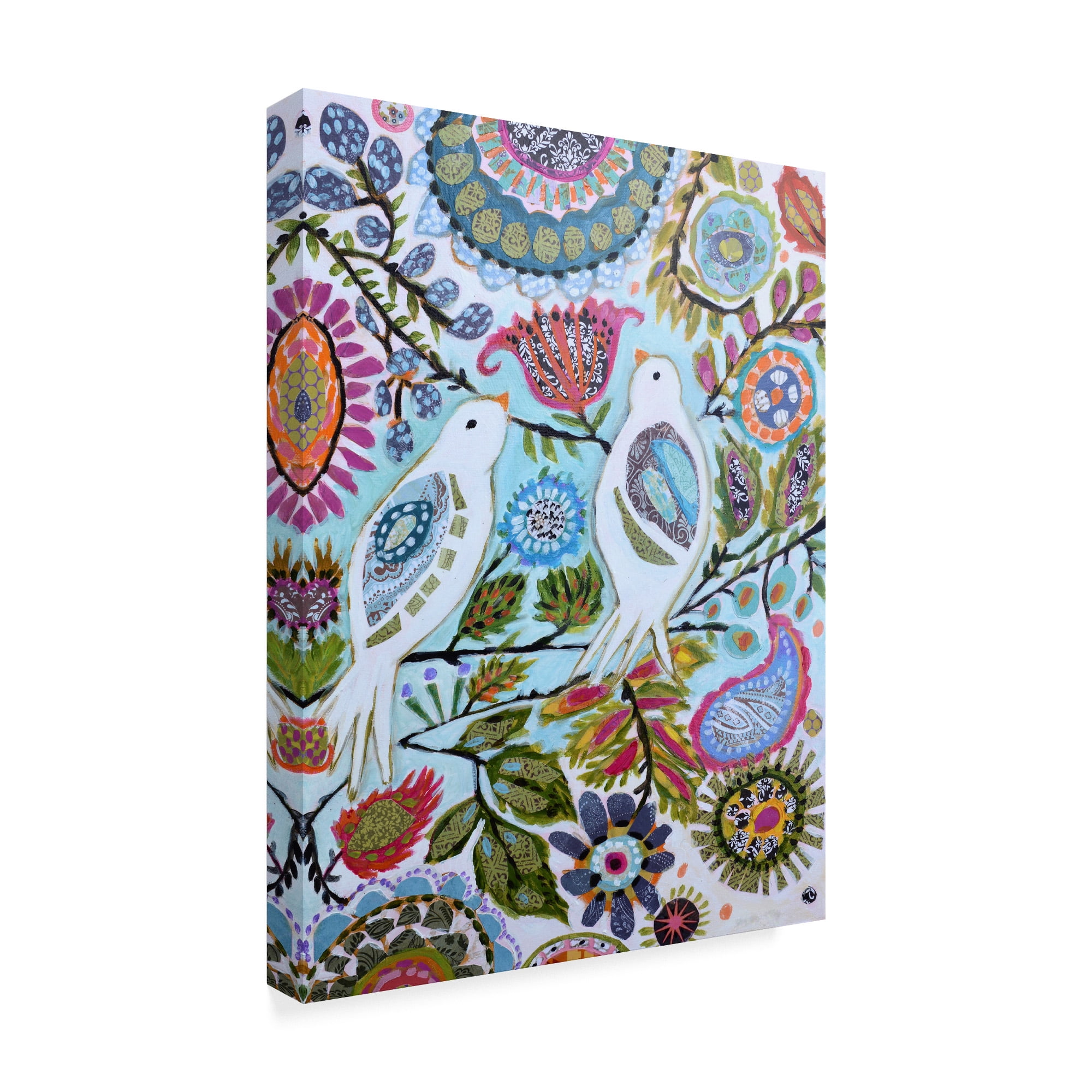 Trademark Fine Art 'Paper Birds II' Canvas Art by Karen Fields
