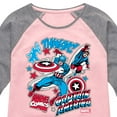 thumbnail image 3 of Marvel Captain America - Stickers - Toddler and Youth Girls Shirt Tail Raglan, 3 of 5