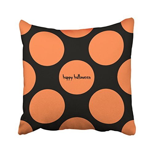 RYLABLUE Orange And Black Halloween Pillow Covers Cushion Cover Case 18x18 Inches Pillowcases Two Side