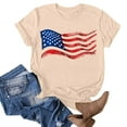 thumbnail image 4 of VerPetridure 4th of July Shirts for Women Funny Short Sleeve Crew Neck Blouse Patriotic American Flag T Shirt, 4 of 4