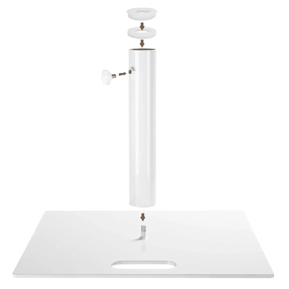 Outdoor Umbrella Stand Steel Parasol Base 34Lb (D2 3/8")