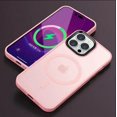 thumbnail image 1 of Matte Translucent Frosted Phone Case For IPhone 15 14 13 12 11 Pro Max Plus Magnetic Case For Magsafe Wireless Charging Cover Pink For iphone15, 1 of 6