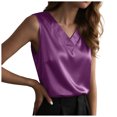 thumbnail image 7 of COMVALUE Women's Tank Tops V Neck Casual Business Work Camisoles Sleeveless Blouses Dressy Summer Shirts (Purple, S), 7 of 7