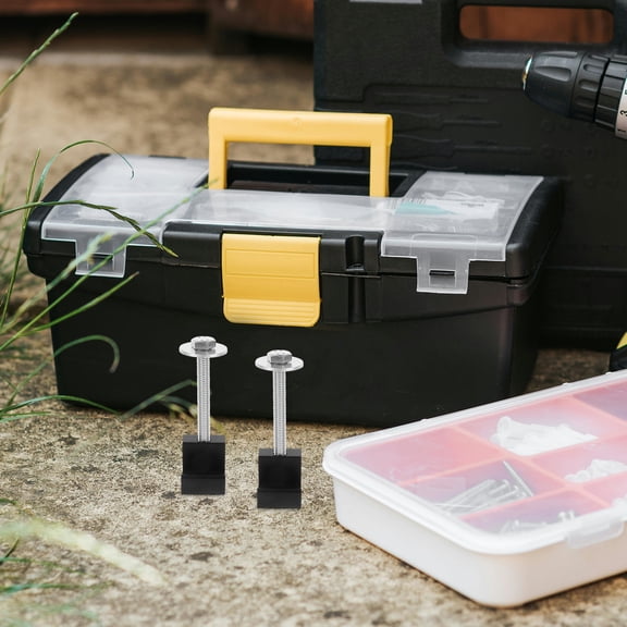 FONDOTIN Heavy Duty Truck Tool Box Clamps, Aluminum Construction, 2-Piece Set, and Stylish Design for Secure Storage