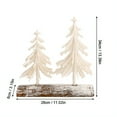 thumbnail image 3 of Christmas Tree 13.39inch Artificial Christmas Trees Mini Sisal Snow Frost Trees with Wooden Base European Style White Desktop Christmas Tree for Christmas Party Home Table Craft Decorations, 3 of 7
