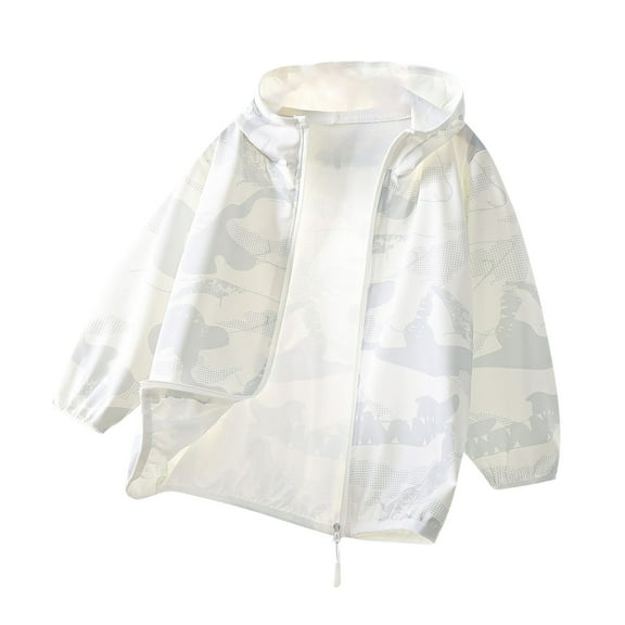 Favoffer Girls Tie-Dye Hooded Sun-Protective Jackets - Lightweight Quick-Dry UPF50 Summer Wear 3-16Y