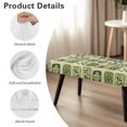 thumbnail image 7 of POLERO Green Floral Decor Stretch Bench Covers Slipcover, Anti-Dust Bench Seat Protector, Washable Rectangle Seat Covers for Dining Room, Living Room, Kitchen, 7 of 7