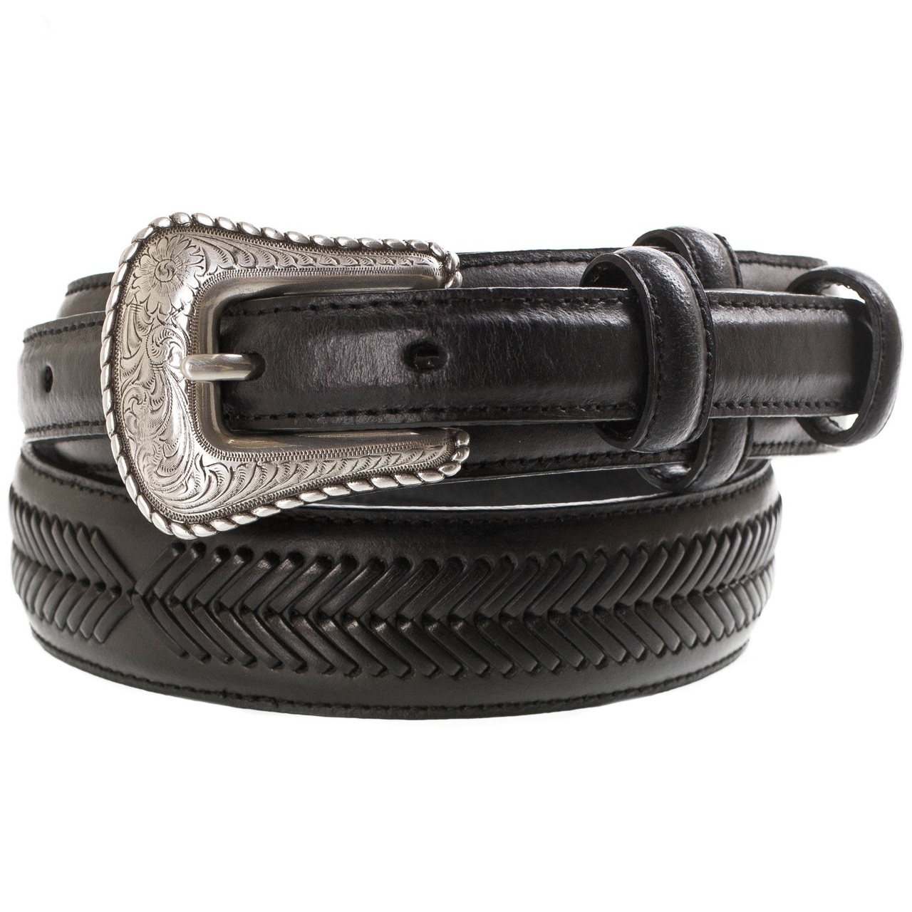 Nocona Nocona Top Hand Black Western Ranger Belt