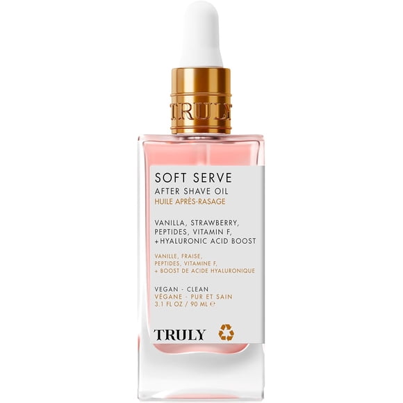 Truly Beauty Soft After Shave Oil – Soothing & Hydrating Post-Shave Care – With Hyaluronic Acid & Peptides – 3.1 fl oz