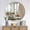 Round Wood 24"x24", variant on BYNIUA Round Bathroom Wall Mirror, 24"x24"Antique Gold Metal Chain Frame Vanity Mirror, Wall Mounted Decorative Circle Makeup Mirror for Bedroom, Living Room, Entryway