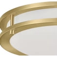 thumbnail image 3 of Hampton Bay Flaxmere 12 in. Brushed Gold Dimmable Integrated LED Flush Mount Ceiling Light with Frosted White Glass Shade, 3 of 4