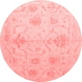 thumbnail image 1 of Ahgly Company Machine Washable Indoor Round Oriental Red Traditional Area Rugs, 7' Round, 1 of 4