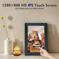 thumbnail image 3 of 10.1 Inch WiFi Digital Photo Frame with 16GB Storage, 1280x800 HD IPS Touch Screen, Auto-Rotate Wall Mountable for Sharing Photos Videos from Phone, 3 of 6