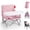 Pink, variant on Tiny Marvels Portable Foldable Baby Chair with Removable Tray and Carry Bag, 3-in-1 Baby Seat for Travel, Beach and Home, BPA-Free Material, 3-Point Harness, Non-Slip Feet, Ages 6-36 Months