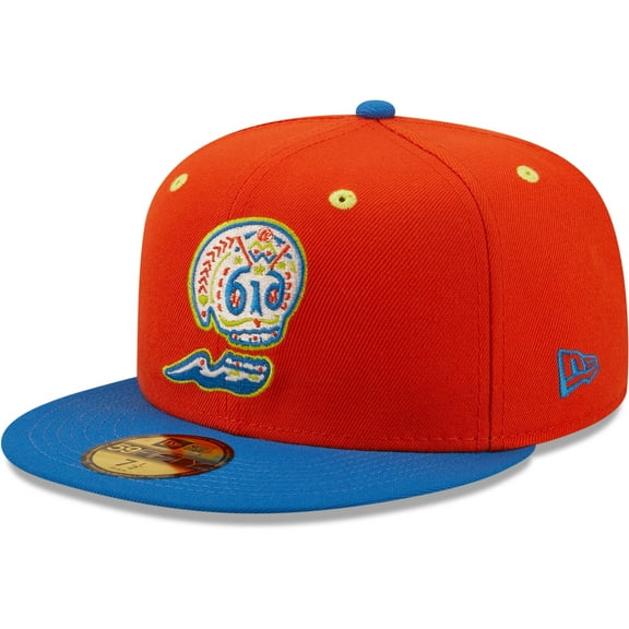 Men's New Era Orange/Blue Calaveras de West Michigan Copa De La Diversion 59FIFTY Fitted Hat