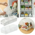 thumbnail image 4 of Plastic Food Storage Box Divided Refrigerator Pantry Organizer Modular Stacking Container for Freezer Kitchen Food Storage,Kitchen Organizer,White,1PC, 4 of 4