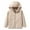 Khaki, variant on Xdegoge Fleece Hoodies for Teen Girls Full Zip Long Sleeve Stand Collar Warm Jacket with Pocket Soft Cozy Plain Sherpa Sweatshirts Kids Oversized Winter Outerwear 3-17 Years