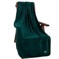 thumbnail image 3 of BlueHills Premium Soft Travel Blanket Pillow Airplane Throw - Dark Green, 3 of 12