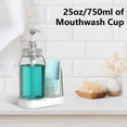 thumbnail image 4 of Luvan 25oz Mouthwash Dispenser with Cup Holder,Refillable Plastic Mouth Wash Pump Soap for Bathroom, 4 of 6