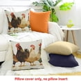 thumbnail image 4 of ZFLMY Party Decor Chickens Birds Home Decor Throw Pillow Cover for Sofa Couch, Linen Material, Set of 1, 3 Sizes, Outdoor Use 20x20in, 4 of 5