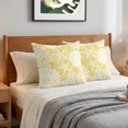 thumbnail image 6 of Pillow Covers 18x18 Set of 2, Yellow Coastal Throw Pillow Covers Decorative Couch Cushion Cover, Conch Nautical Summer Starfish Shell Coral Microfiber Soft Pillowcases for Bedroom Living Room Sofa, 6 of 9